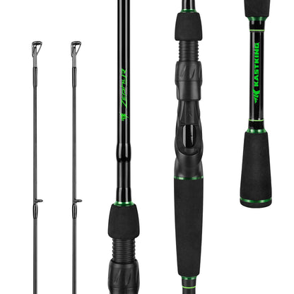 KastKing Zephyr Dual Tip Fishing Rod, Lightweight KastFlex IM6 Graphite Spinning & Casting Rod with Zirconium Oxide Ring Guides, Hook Keeper, EVA Grip, PTS Power Transition System