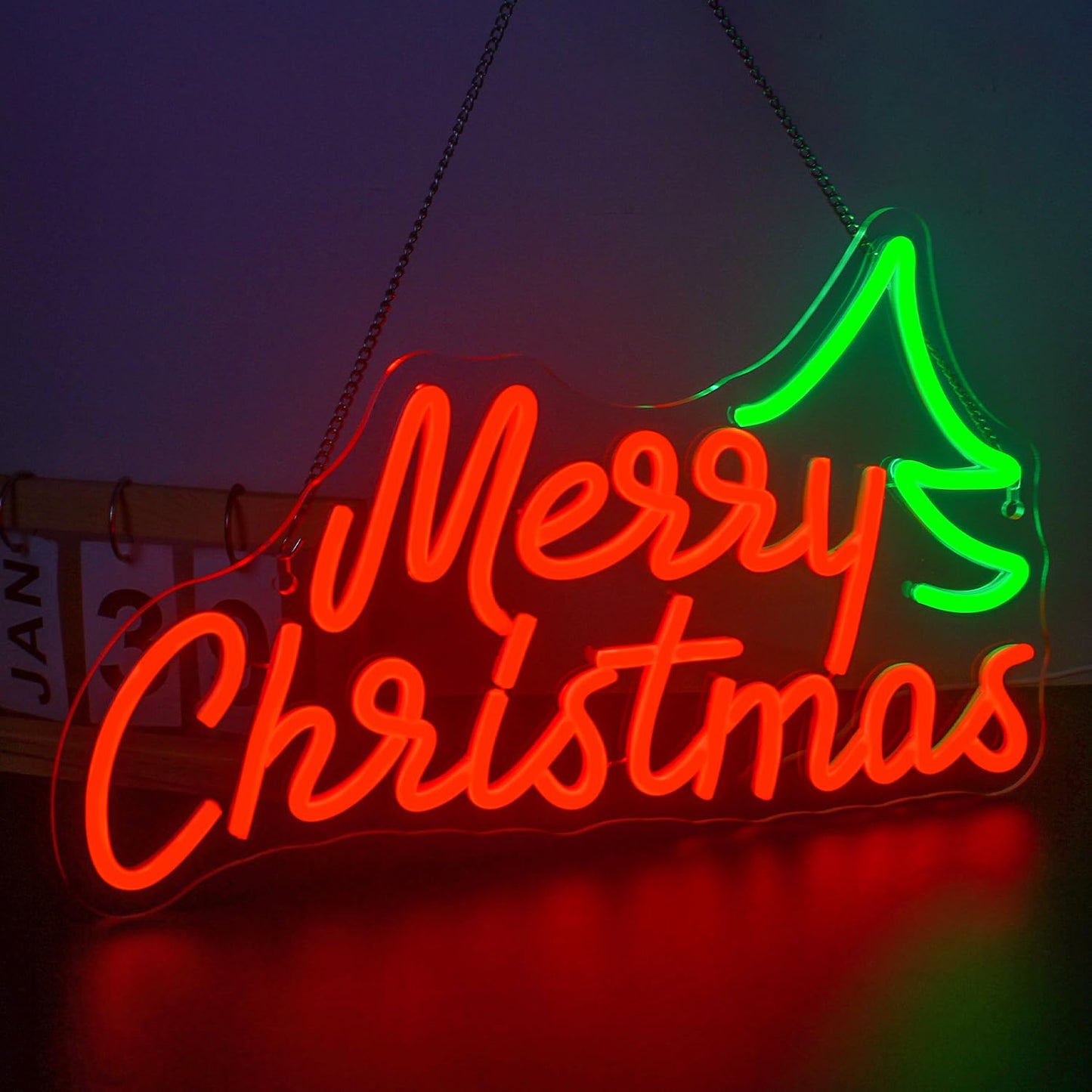 DREAMFORT Merry Christmas Neon Sign Dimmable Led Signs Christmas Neon Signs for Wall Decor USB Powered Neon Lights Signs for Bedroom Living Room Party Kids Room Bar Club
