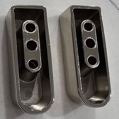 Polished Chrome-Plated 1911 Magazine Base Pads - Fits All Kim Pro Tac-Mag .45 ACP 8-Round Magazines