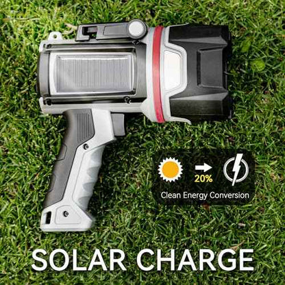 Rechargeable Spotlight Flashlight, Super Bright 200000 Lumen Long Lasting Handheld Spot Light LED Spotlight for Hunting Boating Camping