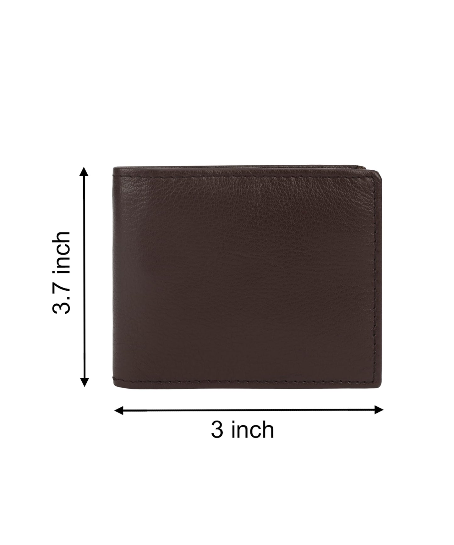 Leatherboss Leather Boys Slim Compact Flap Id Coin Pocket Bifold Wallet with debit credit card holder, Dark Brown