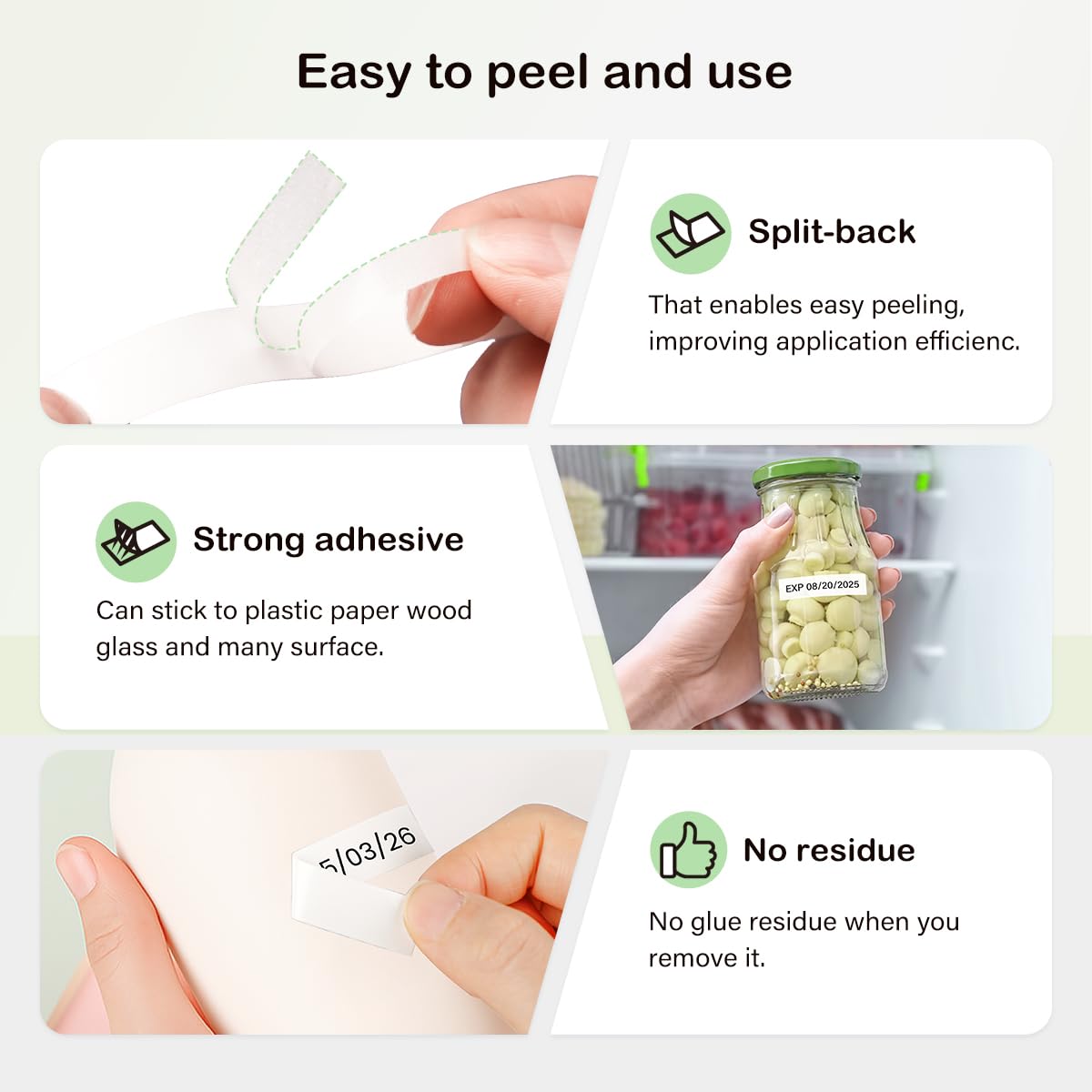 Label KINGDOM Aze-231 Refill Compatible with Brothr p Touch tze laminatied Label Maker Tape 12mm 1/2"(0.47") for ptouch Printer PTD210 PTD220 PTH110, 10 Pack