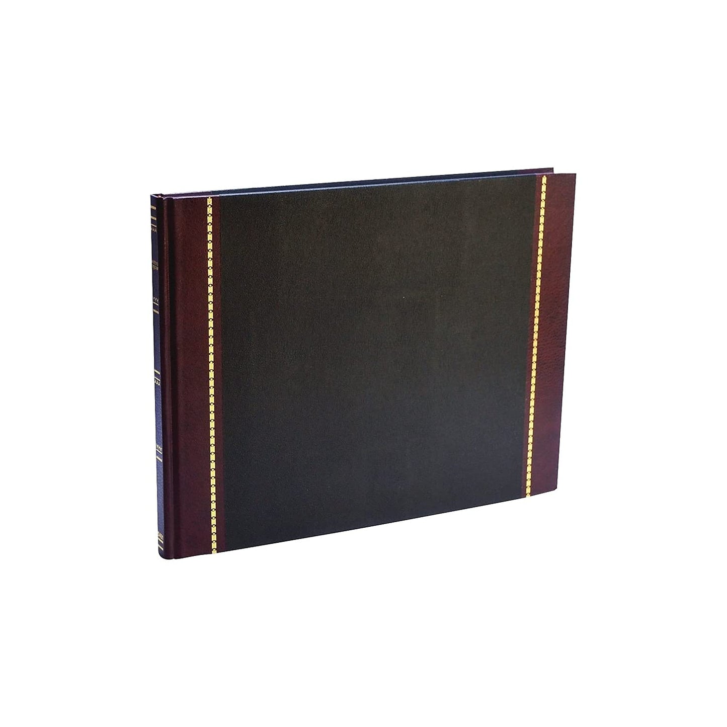 Wilson Jones S491 Detailed Visitor Register Book, Black Cover, 208 Ruled Pages, 9 1/2 x 12 1/4