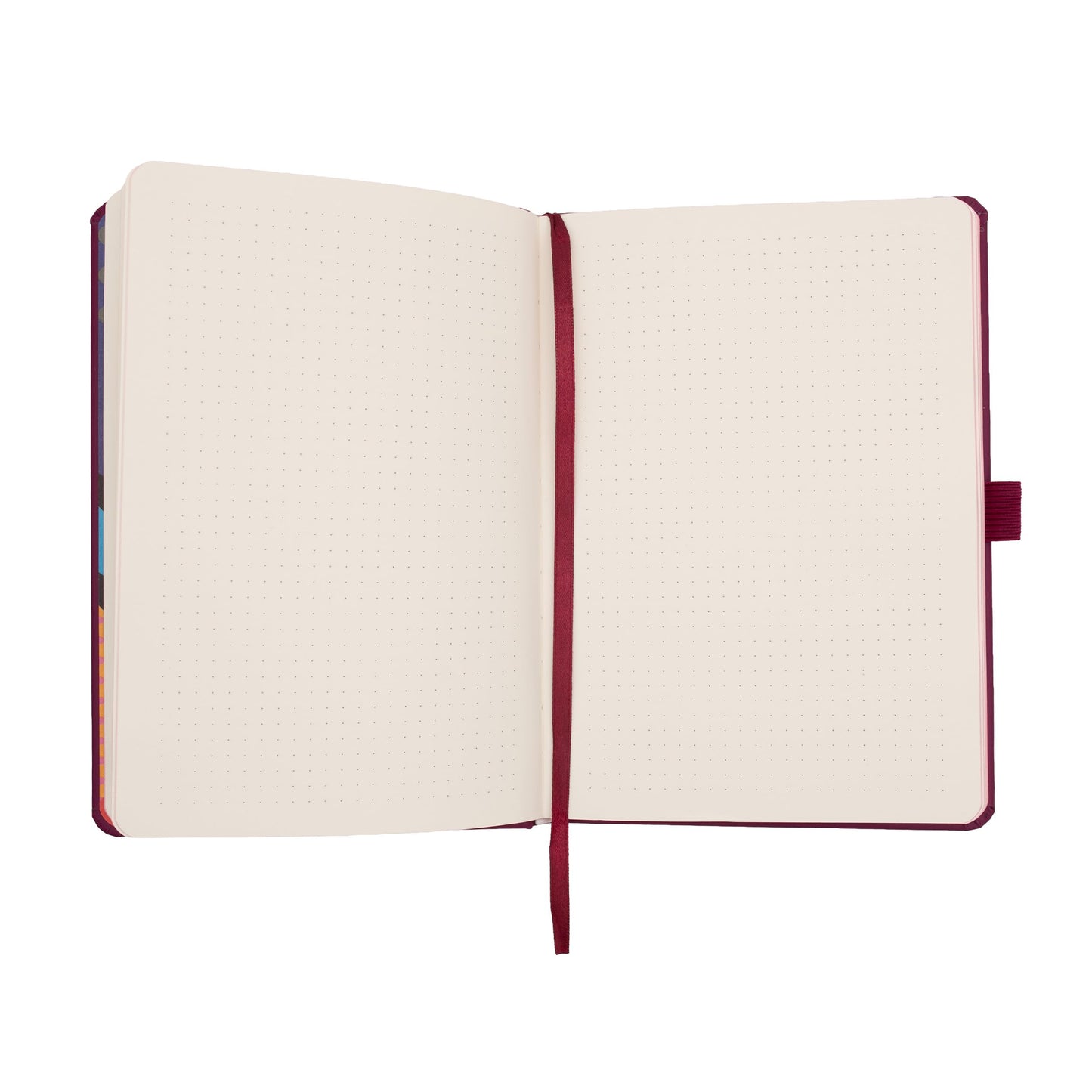 Soulbook - Notebook Hardcover Medium A5, 176 Dotted Pages Journal with Pen Loop, Red