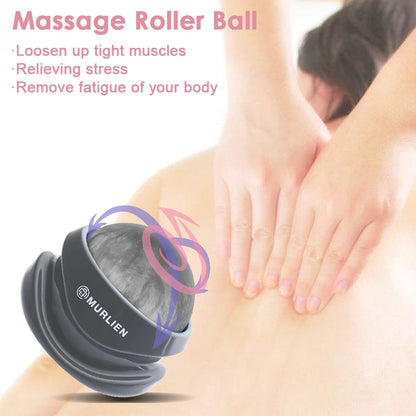 MURLIEN Massage Roller Ball, Tight and Sore Muscles Relief, Manual Massager, Alleviating Shoulder, Arms, Back, Legs, Calves or Muscle Tension - Gray