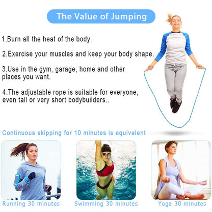 Jump Rope Kids, 7ft Adjustable Cotton Skipping Rope with Wooden Handle for Boys and Girls Fitness Outdoor Exercise
