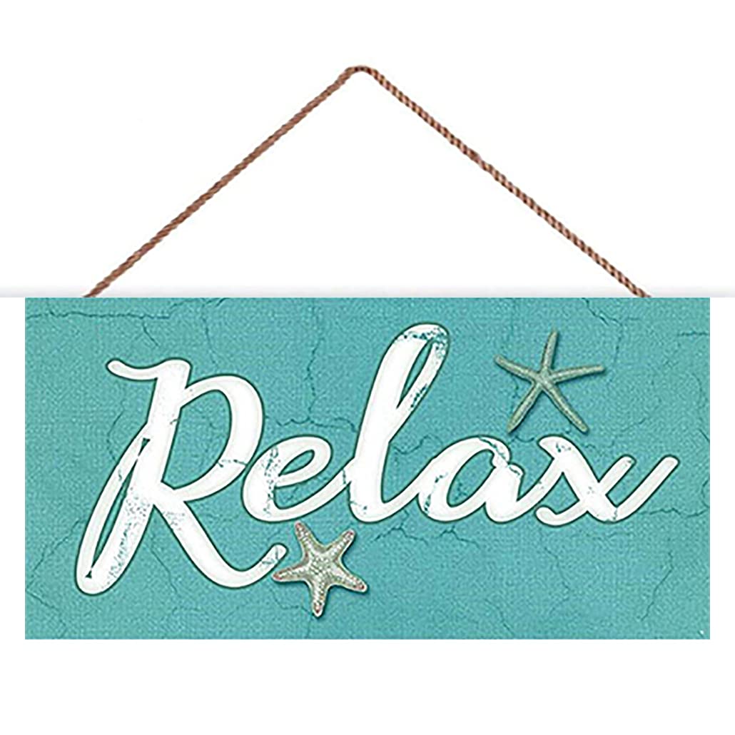 WEIMEILD Relax Wood Sign - Relax Signs for Bathroom Home Decor - Relax Wall Decor - Beach Decor Plaque 12x6inches(hjd121)