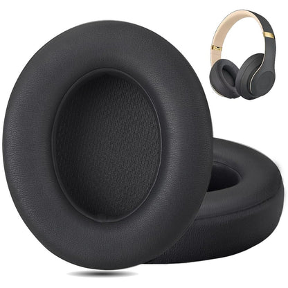 QOQOON Professional Headphone Replacement Ear Pads for Beats Studio 2 & 3 (B0501, B0500) Wired & Wireless | Does NOT Fit Beats Solo, Enhanced Foam, Luxurious PU Leather Cushions (Titanium Grey)