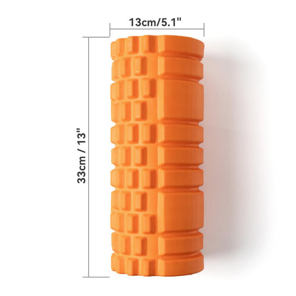 Krightlink Foam Roller High Density 13" Patented Exercise Roller for Deep Tissue Muscle Massage, Muscle Massage and Myofascial Trigger Point Release, Relieves Muscle Pain, Improves Mobility (Orange)