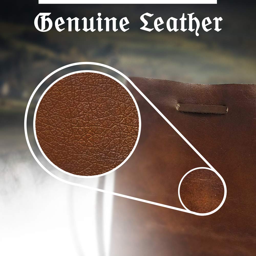 Nabob Leather Leather Drawstring Pouch, Coin Bag, Medicine Tobacco Pouch Medieval Reenactment Made in U.S.A