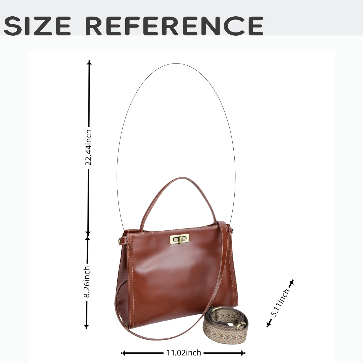 FLOBLURA Genuine Leather handbags for women Convertible leather crossbody bags for women with straps everyday women purse top handle brown leather satchel purse