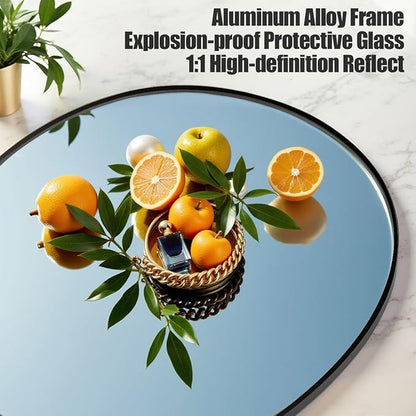 Arched Full Length Mirror, 70"x26" Free Standing Floor Mirror, Modern Full Body Mirrors with Stand, Wall Mirrors with Aluminum Alloy Frame for Bedroom,Living Room, Black