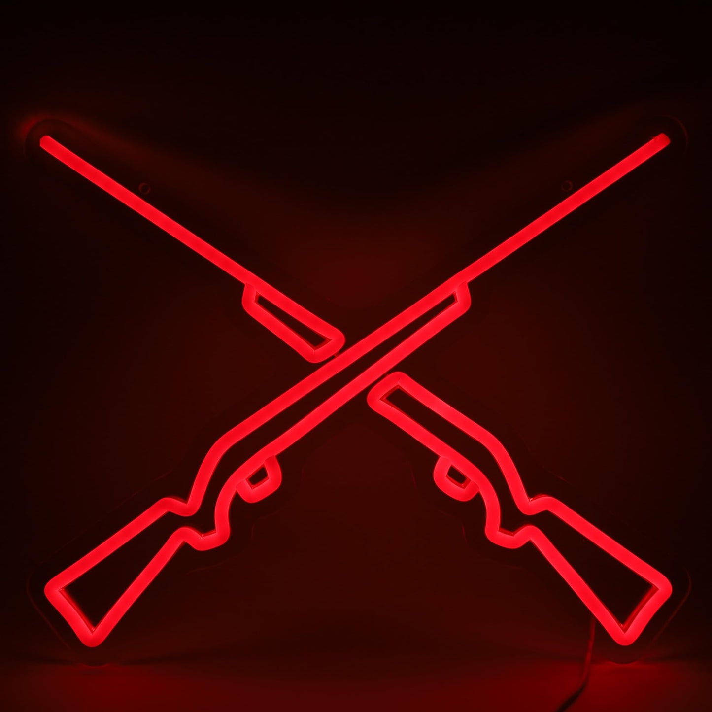 Hunting Rifles Gun Neon Sign USB Powered for Hunting Shop Decor Gun LED Neon Signs Led Neon Gun Light Sign for Wall Decor Game Room Man Cave Gun Club Party Shop Bar Hub Birthday Gifts 15.2 * 12.52 In