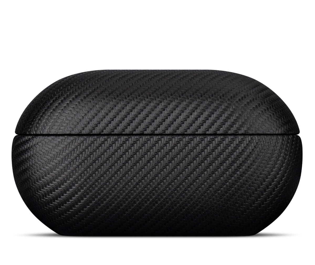LOPIE Handmade for Beats Solo Buds Case Cover, Premium Synthetic Leather, Carbon Fiber Style, Protective Hard Shell Cover for Beats Solo Buds Earbuds - Black