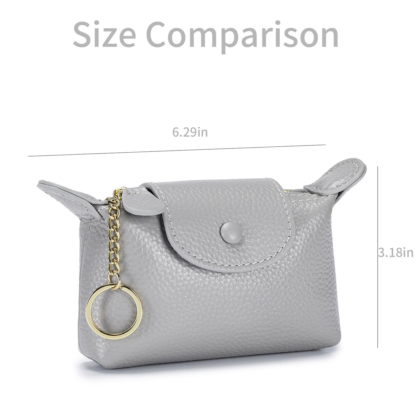 SENDEFN Small Leather Women Coin Purse, Women's Keychain Zipper Pocket Pouch Wallet