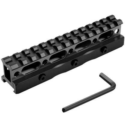 PUKESI 13 Slots Picatinny Rail Riser Mount, 1" High Profile Picatinny Riser Mount Short Pic Rails Accessories for Optic Red Dot Risers, with See-Through Design