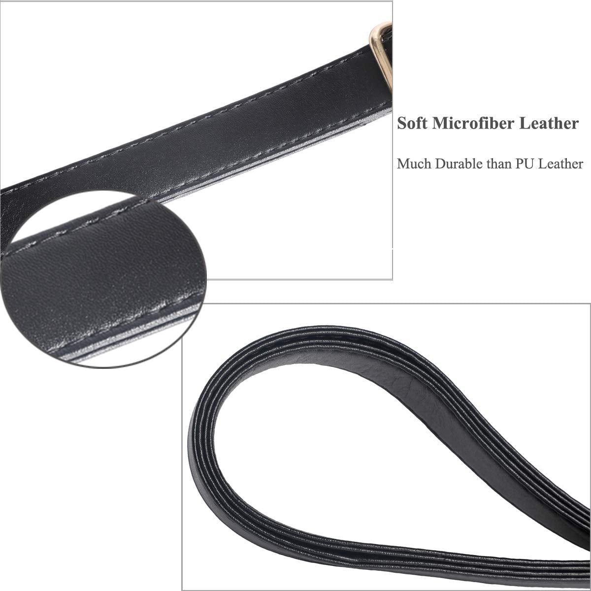 BEAULEGAN Lightweight Purse Leather Chain Strap Replacement for Shoulder and Crossbody Bag, 51 Inch Long(Black/Gunmetal)