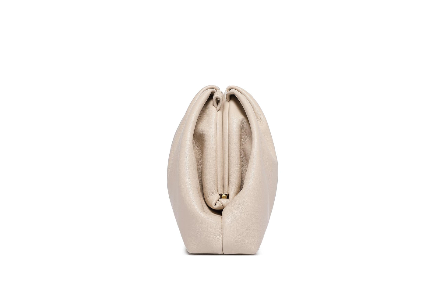 YUWITA Soft PU Leather Clutch Purses for Women Formal Elegant Luxurious Evening Bag (Beige)