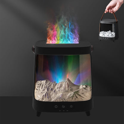 Colorful Flame Fire Diffuser Humidifier, 7 Colors Changing Oil Diffuser, Ultra-Quiet Aroma Essential Oils Aromatherapy Diffusers for Large Room, Bedroom, Office(Timeable, Waterless Auto off-150ml)