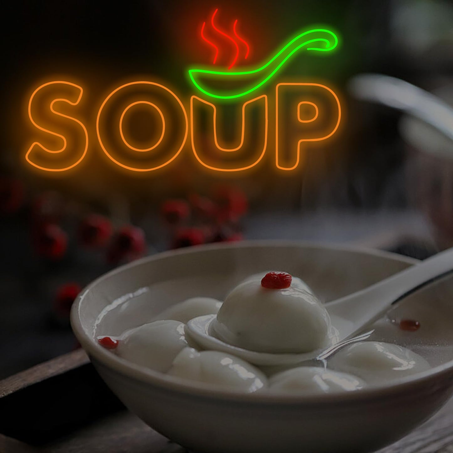 Soup Neon Sign, Soup Led Sign, Soup Neon Light, Food Shop Led Light, Japanese Restaurant Room Wall Decor, Restaurant Neon Light, Chef Neon Lights, Family Party Bedroom Music Concert Bar Hotel Birthday