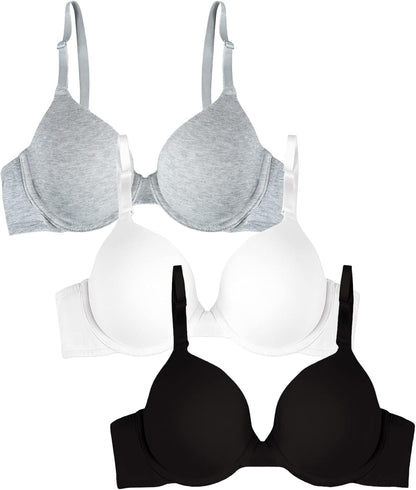 Fruit of the Loom Womens Smooth Cotton T-Shirt Bra - Ultra-Soft, Flexible, and Invisible Under Tees