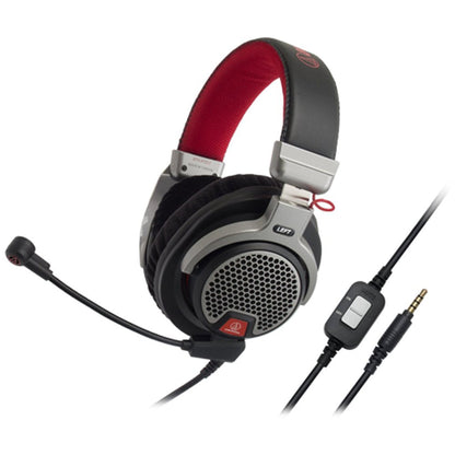 Audio-Technica ATH-PDG1 Open-Air Premium Gaming Headset with 6" Boom Microphone, Red/Gray/Black