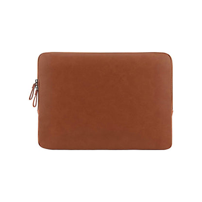 MOSISO Laptop Sleeve Bag 13.3 inch Compatible with MacBook Air/Pro, 13-13.3 inch Notebook, Compatible with MacBook Pro 14 2026-2021 M5 M4 M3 M2 M1, PU Leather Padded Bag Waterproof Case, Brown
