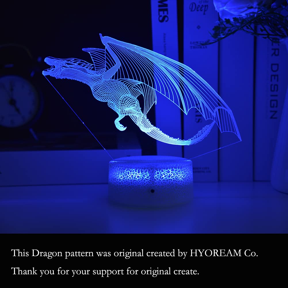 HYODREAM Dragon LED Lighting Kids Night Light,16 Colors with Remote Control Dragon Toy for Kids as a Birthday Gifts Christmas Gift for Boys and Girls