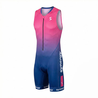 Synergy Triathlon Tri Suit - Men's Elite Sleeveless Trisuit (Plasma Circuit, Small)