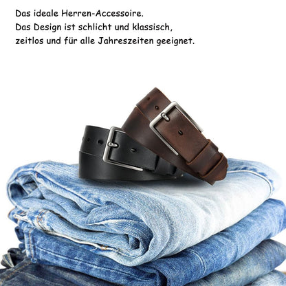 DOOPAI Men's Genuine Leather Casual Belt -Full Grain Leather Belt for Men- 1.5" Handmade Jeans Belt with Gift Box