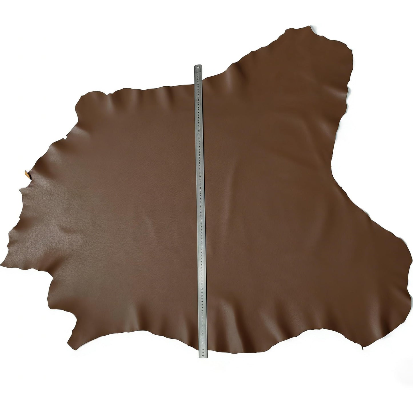 Brown Sheepskin Leather - Premium Full Grain Leather for Upholstery & Home Crafting (One Piece) (Brown, 8-11sq ft)