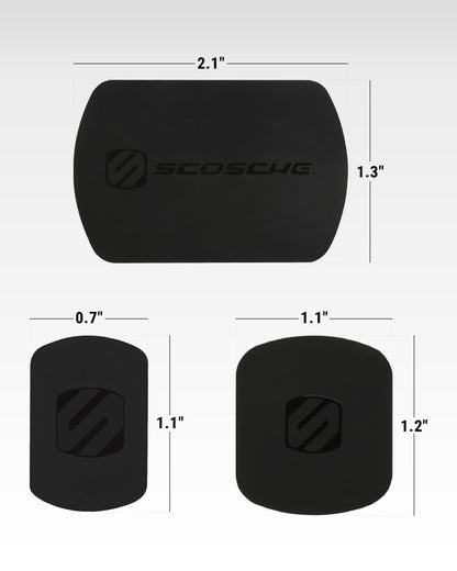 Scosche MAGRKI MagicMount Replacement Metal Plate Kit for Phone, Metal Plates for Magnetic Mount Cell Phone Holder for Car, Universal with All Devices and Phone Case, Black