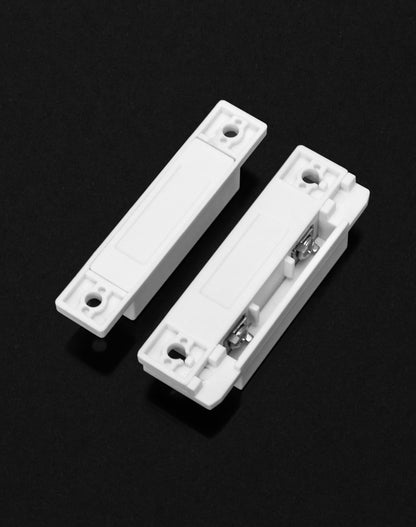QWORK MC-31 Wired Surface-Mounted NC Magnetic Door Window Contact Sensor Alarm Reed Switch, White, Pack of 5 with 20 Screws