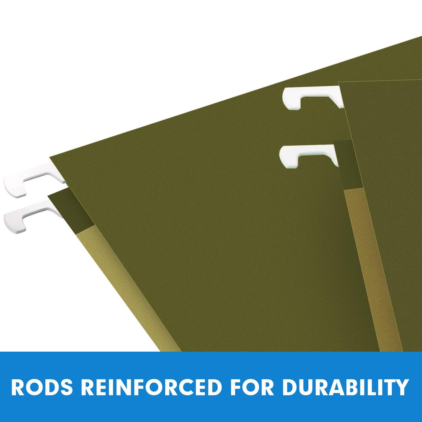 Extra Capacity Hanging File Folders, RAZCC 30 Pack Letter Size Reinforced Hanging Folders with Heavy Duty 1 Inch Expansion for Bulky Files, Filing Cabinet, Adjustable Tabs, Green