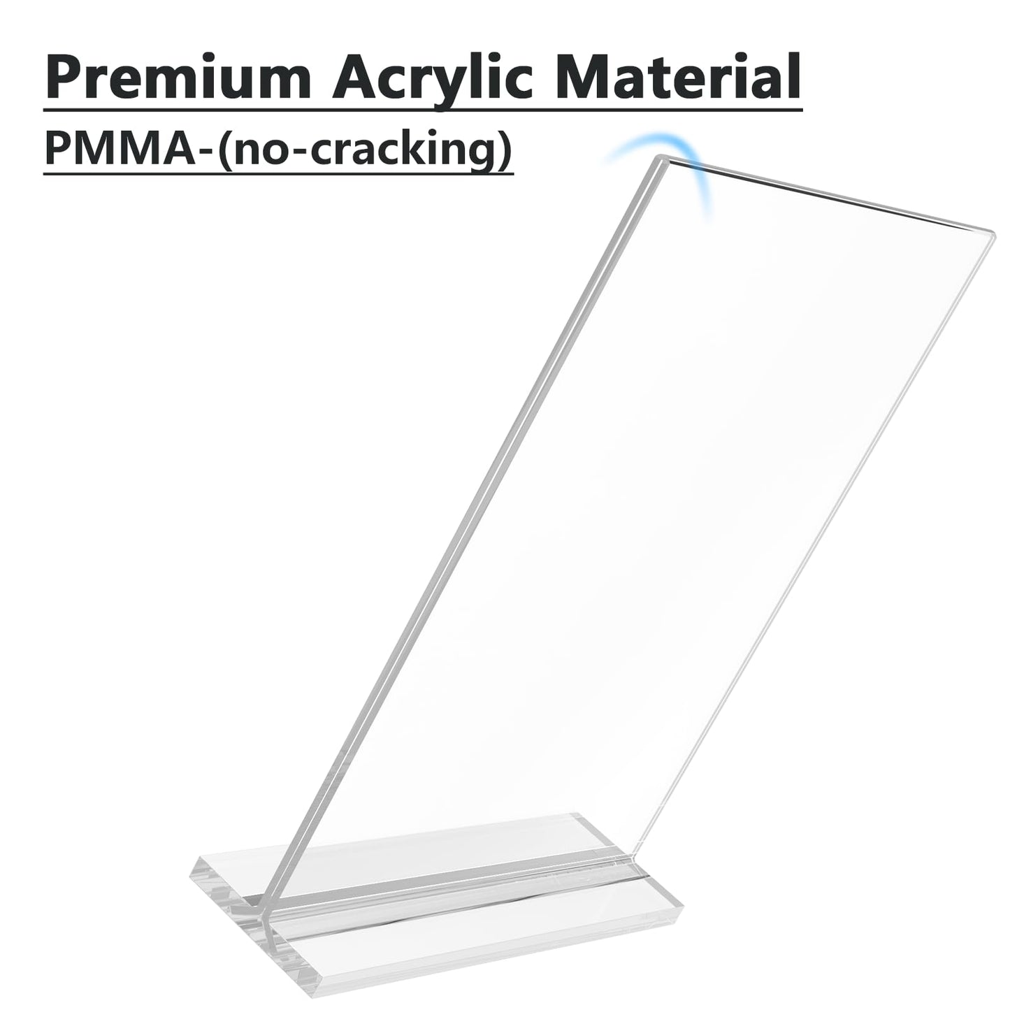 MaxGear 8.5x11 Acrylic Sign Holder 3 Pack, Clear Table Menu Display Stand Plastic Document Paper Holder Double Sided T Shape Sign Frame for Store, Restaurant, Hotels, Office