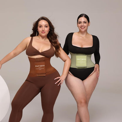 Sculpt Snatch Hourglass Waist Trainer for Women–Adjustable Sweat Band for Stomach, Tummy Control&Workout Waist Trimmer(BEIGE,4XL)
