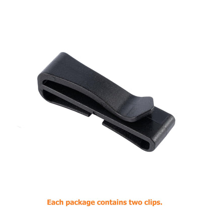 TACNEX Tactical Backpack Strap Clip Webbing Replacement Clip Keeper Holder MOLLE Belt Hook Retainer Harness/Sling/Bag/Military Strap Stays Organizers 1" Wide BK 2 PCS