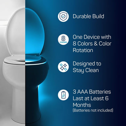ToiLight The Original Toilet Bowl Night Light. Fun & Useful Bathroom Motion Sensor Tech Gadget. Funny Novelty Birthday Gift Idea. Stocking Stuffer for Him Her Guys Men Brother Mom