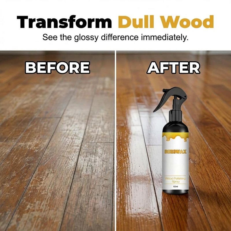 SICOSPI Beeswax Wood Polish, 2026 Upgraded Natural Beeswax Spray, Bees Wax Furniture Polish And Cleaner, for Living Room, Kitchen, Wooden Furniture and Floor (1)
