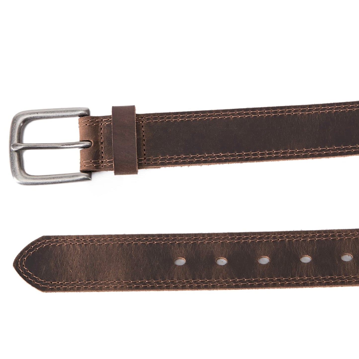 VATAN Men's Full Grain Leather Casual Every Day Jeans Belts, Handmade Men Leather Belt with Gift Box