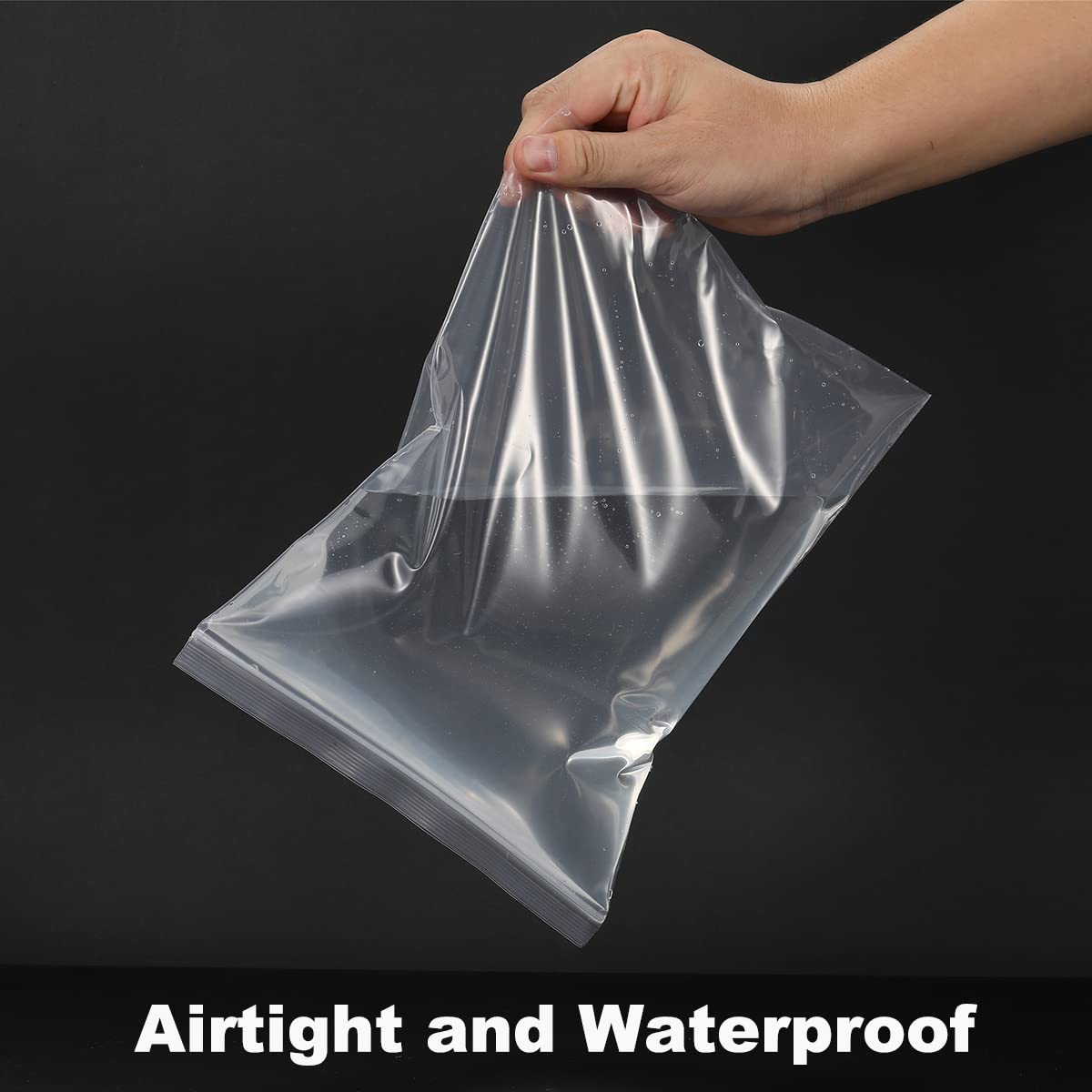 Foopama 200 PCS 4" x 6" Thick Clear Zip Poly Lock Plastic Bags Seal Reclosable Zip Bag Durable 2.4 Mil Photo Cards Snacks Seeds Zipper Bags