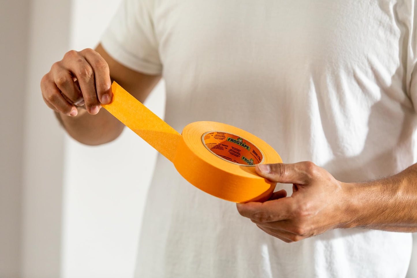 FrogTape ProGrade Orange Painters Tape, 1.5 Inch Wide (1.41 In. x 60 Yds), High Adhesion, Paint Tape for Indoor & Outdoor Applications, Orange, 4 Rolls (242808)