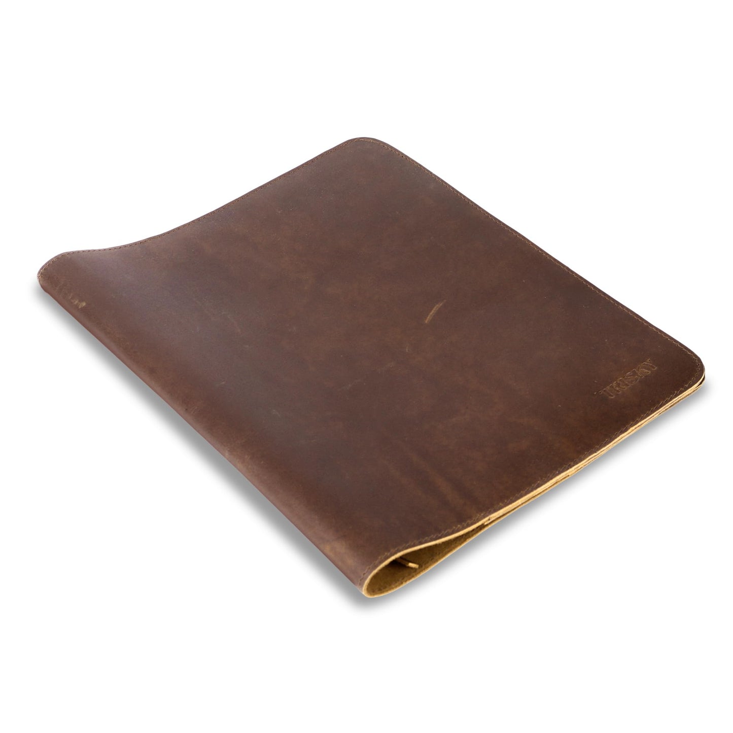 TRISKY Heavy Duty Full Grain Leather Journal Cover, Notebook Holder, Organiser, Refillable Cahier Journals, Refillable For Spiral Notebook, Handmade Leather Notebook Cover (Brown, 12x9.5 inch)