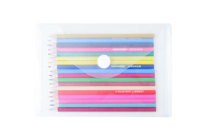 YESSART 5.5’’ x 8.5’’ Clear Plastic Envelopes Cutting Dies Stencil Crafts Paper File Index Cards Holder 20 Pack Hook Loop Closure