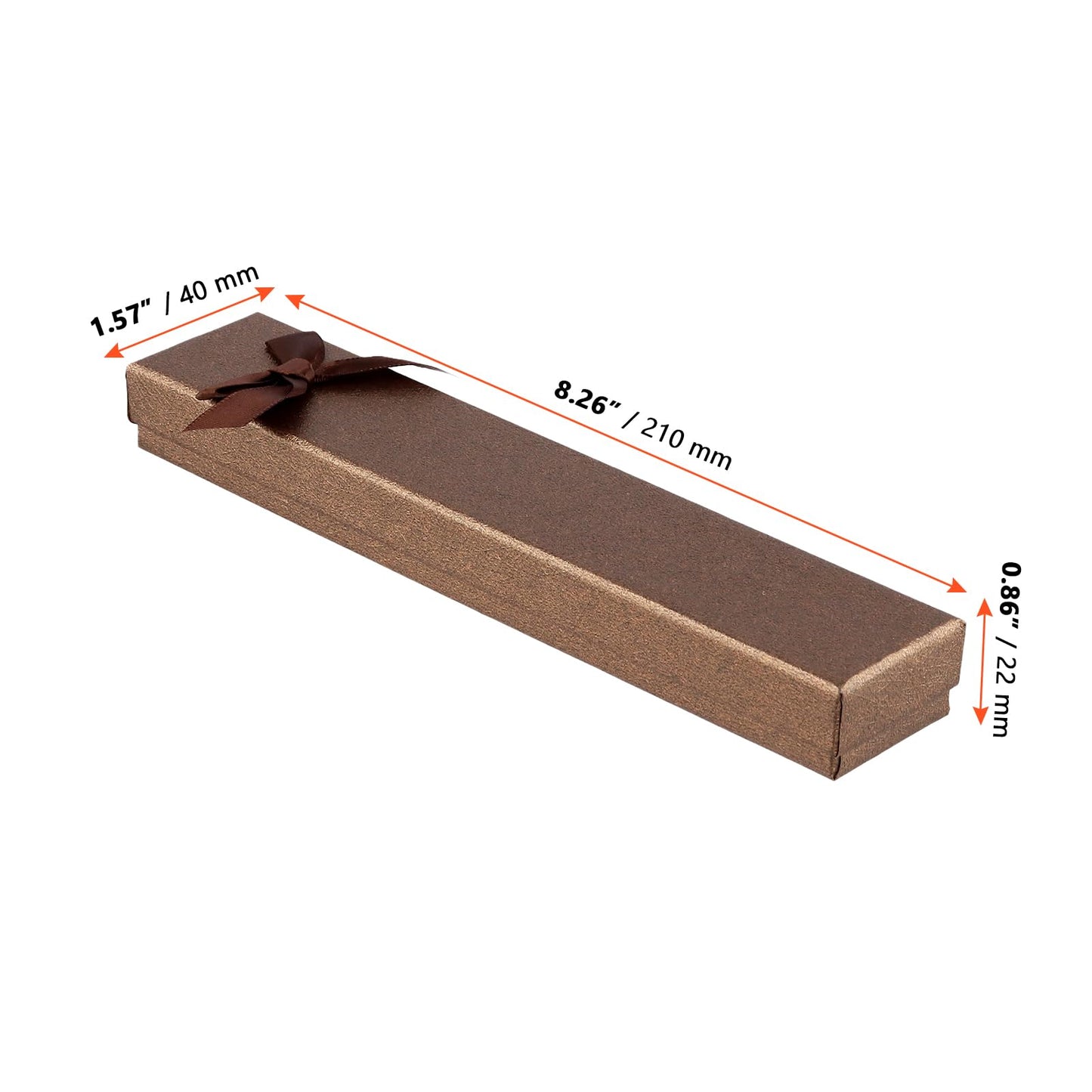 SINJEUN 36 PCS Empty Pen Gift Box, Brown Pen Boxes, Cardboard Pen Presentation Box with Bow Decor for Gift Birthday Souvenir Jewelry Display