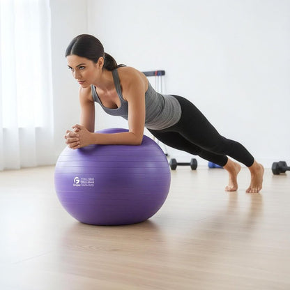 Yoga and Pilates Ball - 15" to 30" Sizes for Fitness, Workout, Pregnancy & Therapy | Quick Pump Included