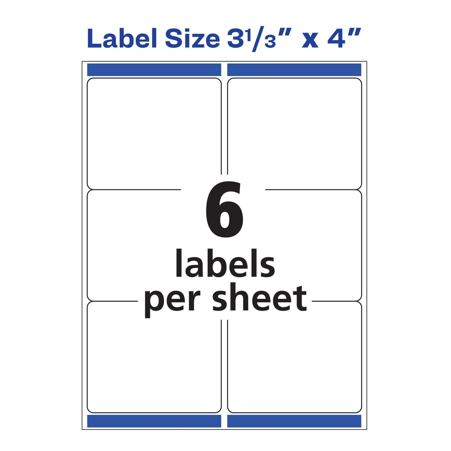Avery Printable Shipping Labels with Sure Feed, 3-1/3" x 4", White, 600 Blank Mailing Labels for Laser Printers (5164)