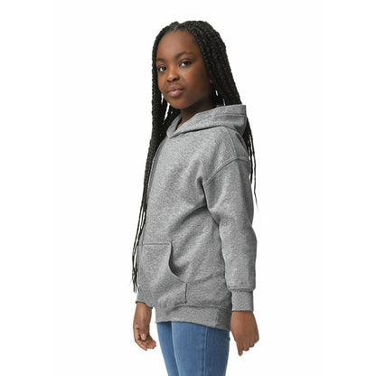 Gildan Youth Hoodie Sweatshirt, Style G18500B, Sport Grey, Large