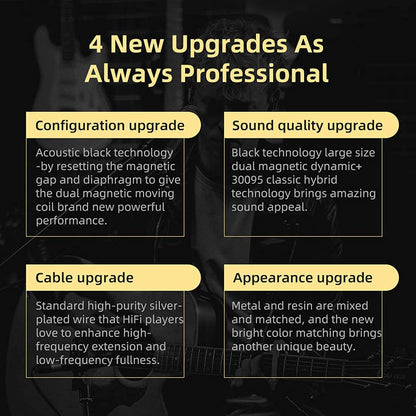 CCA KZ ZSN Pro X Dual Driver in Ear Monitor Earphone 1BA 1DD Wired Earphone HiFi Sport Gaming Earbuds Headphones Compatibility for Phone Computer Tablet