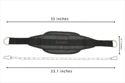 Weight Lifting Belt With Chain – Weighted Pull Up Belt Features a Sturdy Chain Design to Provide Core Support for High-Intensity Training like Squats, Deadlifts, and Pull-Ups, Stabilizing Your Lower Back and Reducing Injury Risks. Dip Belt Unisex Fit for